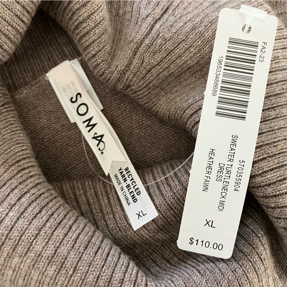 Super soft sleeveless sweater dress, Soma size XL - Picture 6 of 16